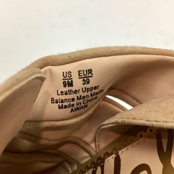 Sam Edelman Camel Tan Suede Awan Sandal Block Heel Espadrille Size 9 - Picture 7 of 13